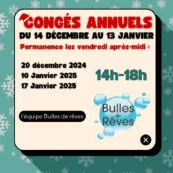 Congés annuels bulles de rêves 